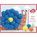 Dreier-Kollagen-Set mit flauschigen Tieren und bunten Pompons für Kinder ab 18 Monaten