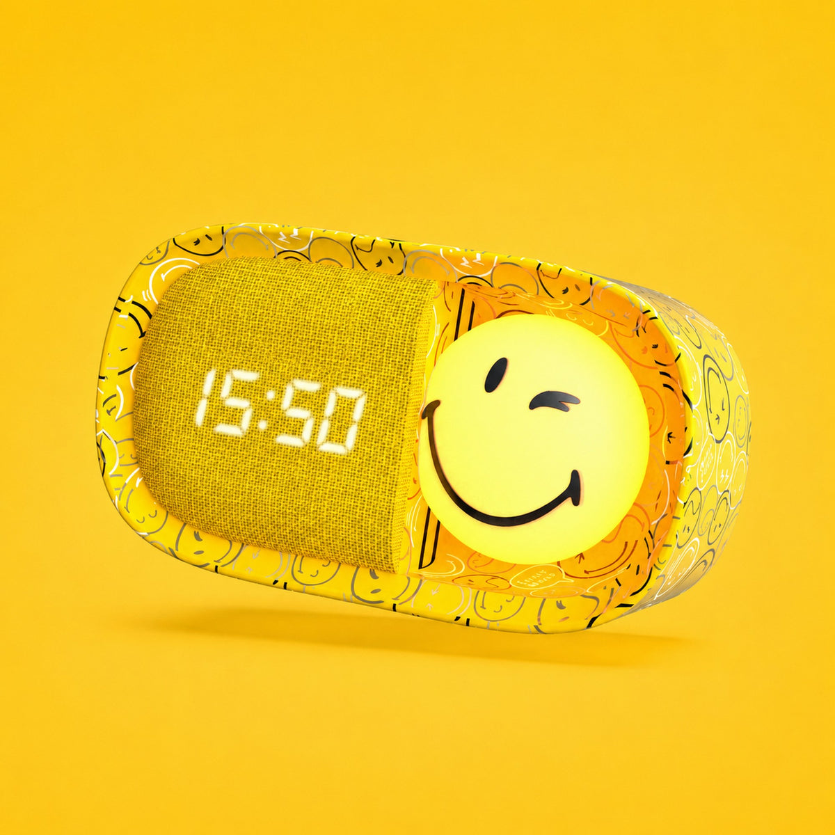 Dreamy Clock Smiley - Wecker und Nachtlicht Gelb