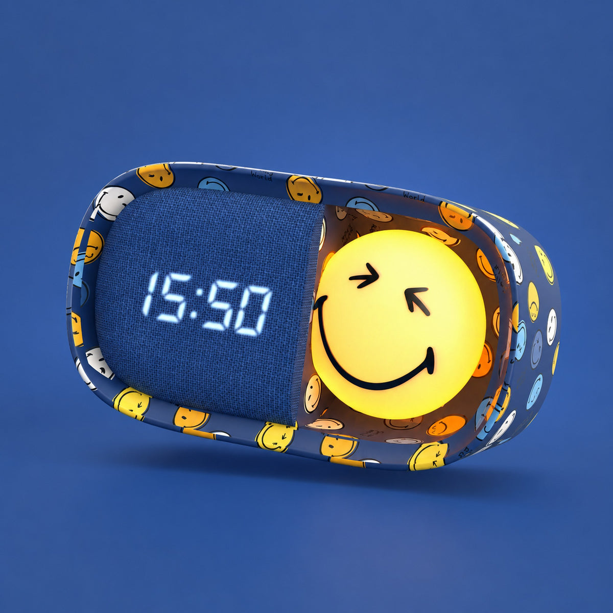 Dreamy Clock Smiley - Wecker und Nachtlicht  Blau