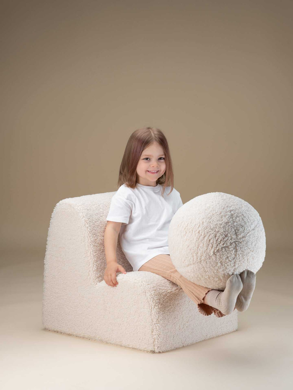 Ball Cushion/ Cream White