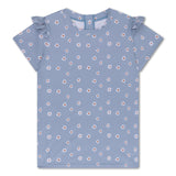 UV-Shirt Kinder kurzärmelig mit Gänseblümchenmuster und UV-Schutz LSF 50+