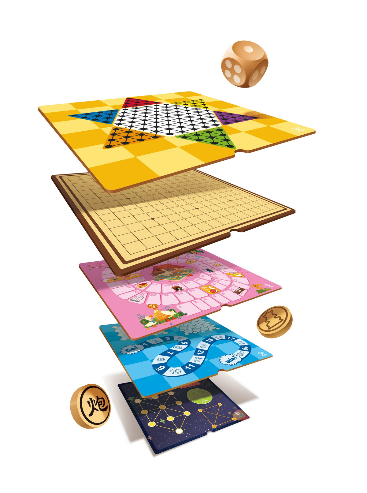 22-in-1 Spielesammlung aus Holz