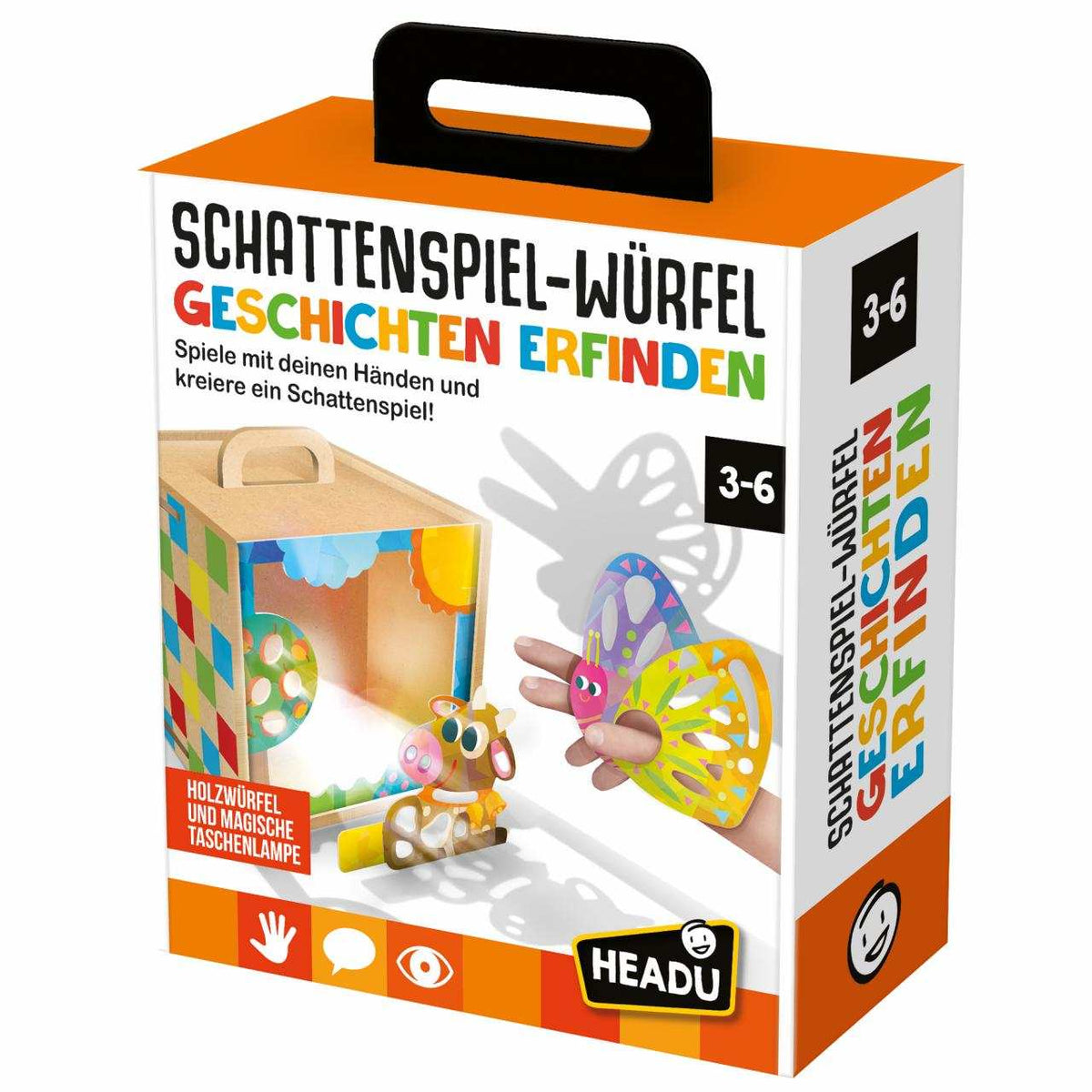 Schattenspiel-Würfel inkl. Taschenlampe