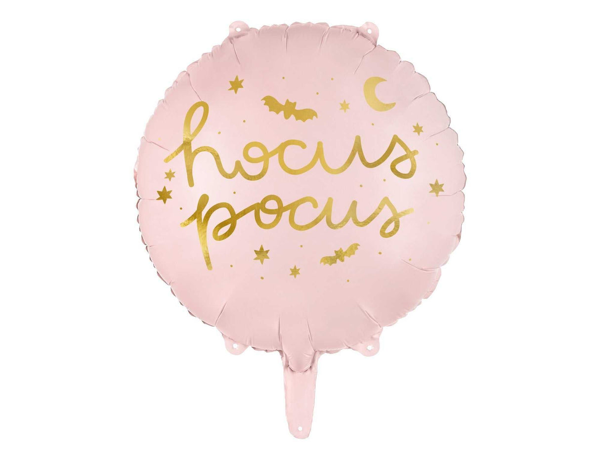 Folienluftballon Hocus Pocus pink Halloween Dekoration 45 cm Partydeko