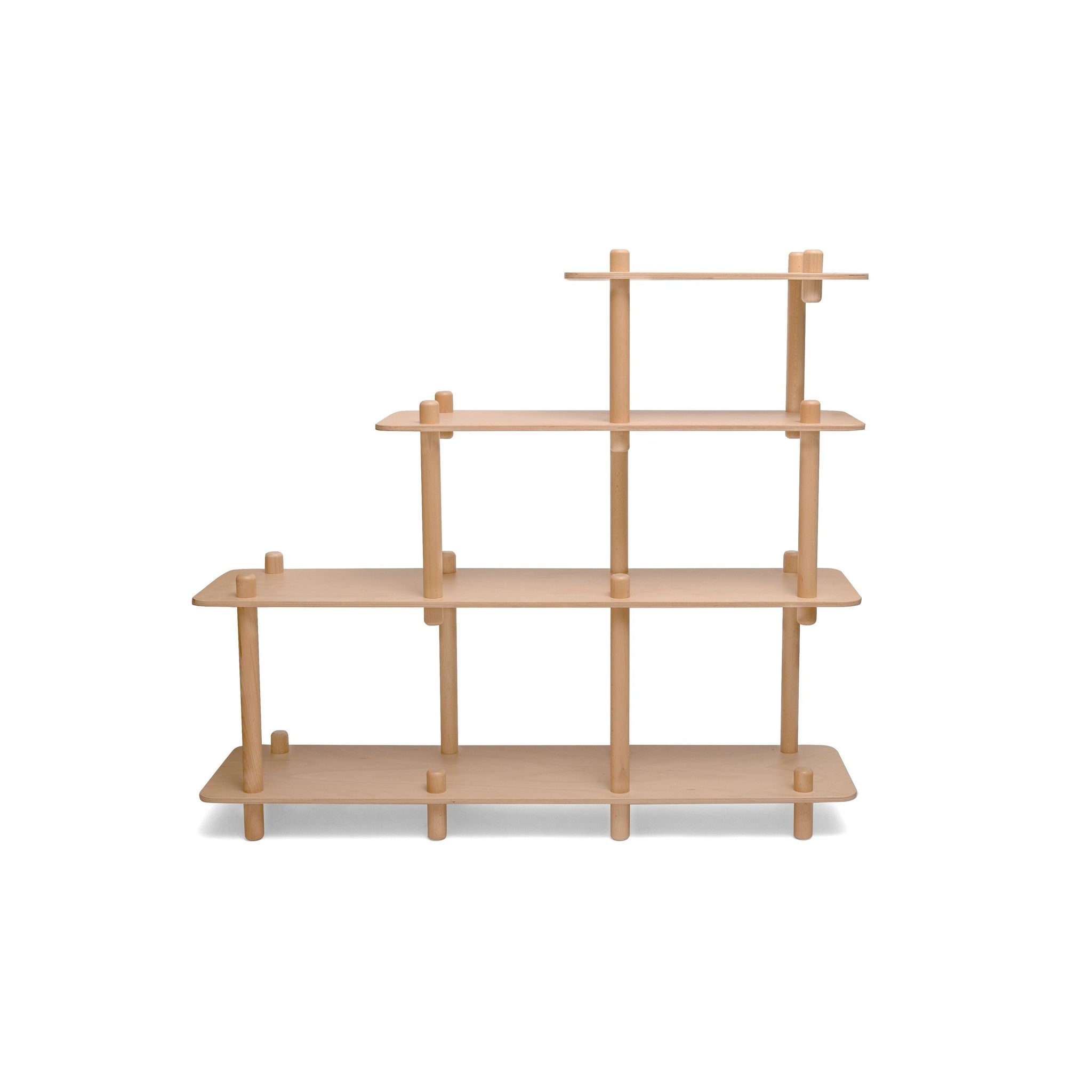 Bücherregal FILO aus massiver Buche, elegantes und leichtes Designer-Regal für Wohnräume