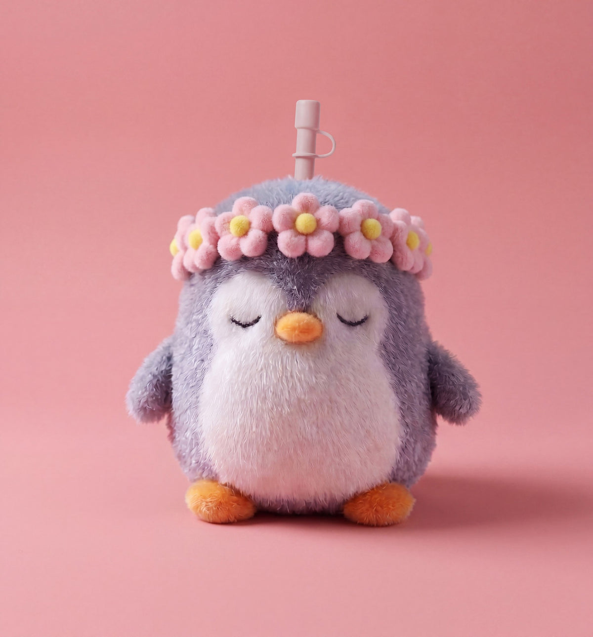 trinkbecher mit Plüschbezug - Fuzzie Pinguin