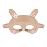 Betty Bunny Velvet Maske aus weichem Samt mit Hasenohren und Klettverschluss für Kinder
