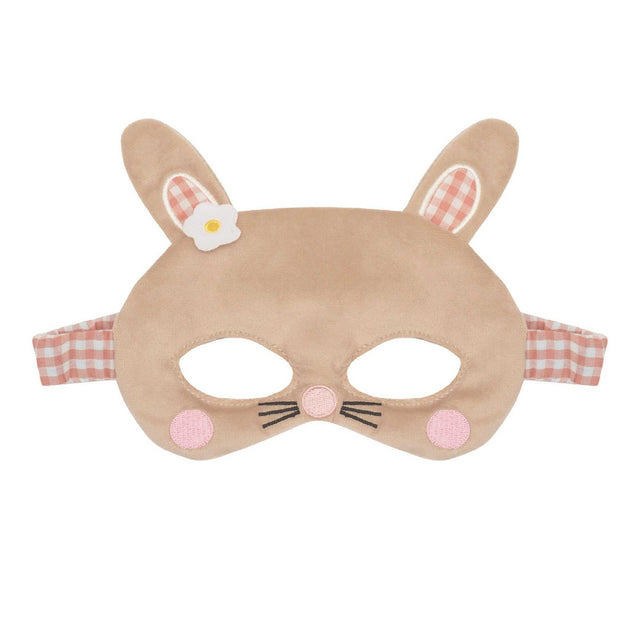Betty Bunny Velvet Maske aus weichem Samt mit Hasenohren und Klettverschluss für Kinder