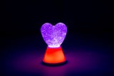 Glitzerlampe in Herzform