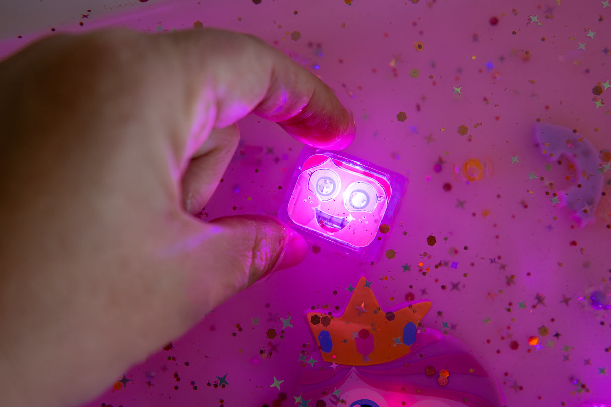 Leuchtende Badewürfel 4 Stück/ pink
