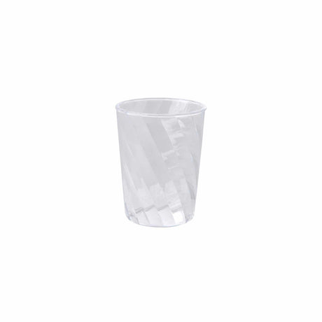 Medium klares Acryl Glas 340ml, robustes Material, geschwungene Form, spülmaschinengeeignet, vielseitig für Picknick, Garten und Alltag