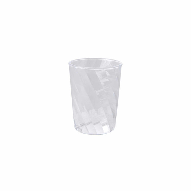 Medium klares Acryl Glas 340ml, robustes Material, geschwungene Form, spülmaschinengeeignet, vielseitig für Picknick, Garten und Alltag