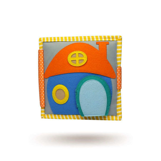 Mini Quiet Book Home Sweet Home with finger puppets and educational daily routine activities for toddlers