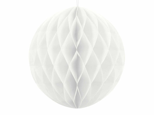 White Honeycomb Ball paper decoration, 30 cm diameter, festive home decor