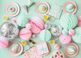 Honeycomb Ball, light mint