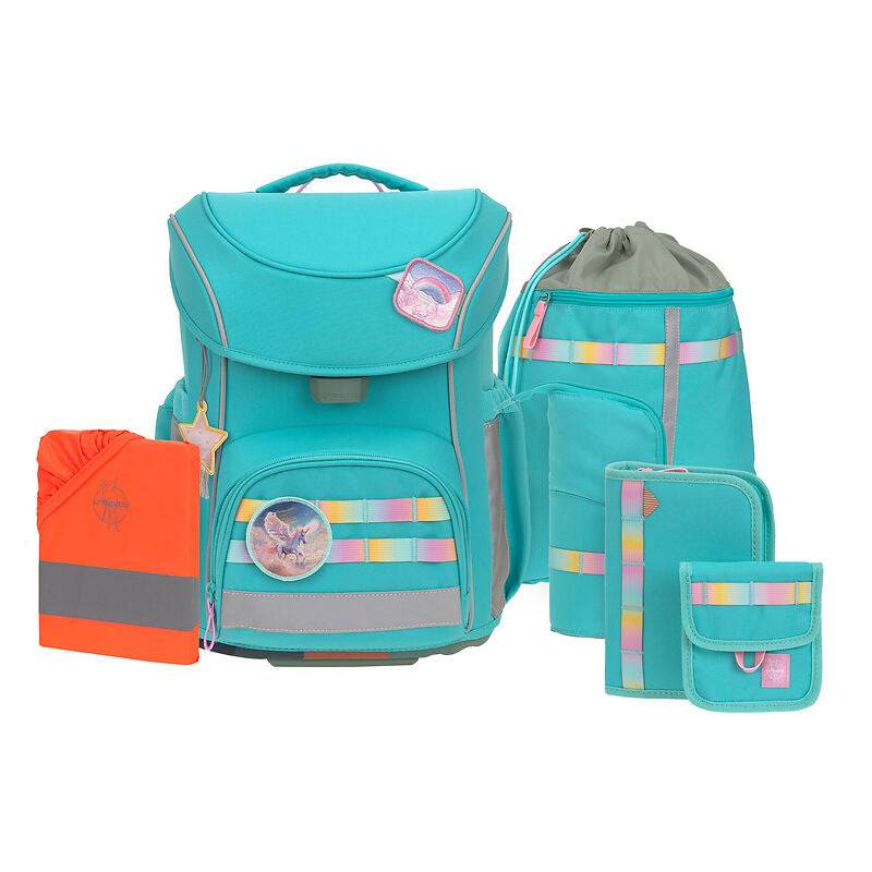 Schulranzen Set 7-teilig Slim /Unique Türkis