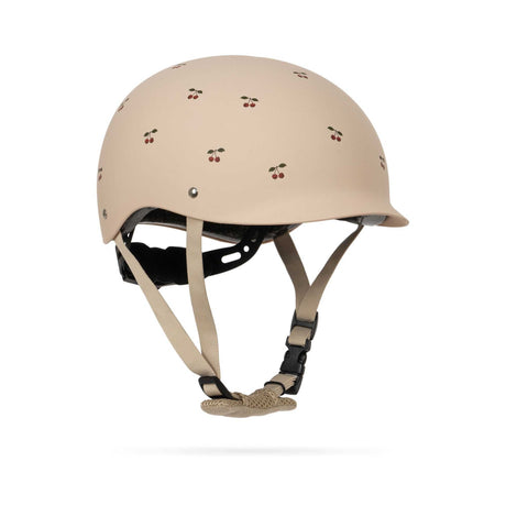 Fahrradhelm Cherry von Konges Sløjd mit Verstell-System, Visier und Belüftungslöchern, ideal für Kinder beim Fahrrad- und Skateboardfahren.