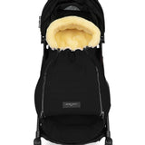 Ladis Lammfellfußsack schwarz