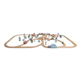 Eisenbahnschienen City Holzspielset von Little Dutch mit über 107 Teilen, fördert Kreativität und Feinmotorik, für Kinder ab 3 Jahren