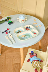 Baby Geschirr Set/  Blue ABC Print