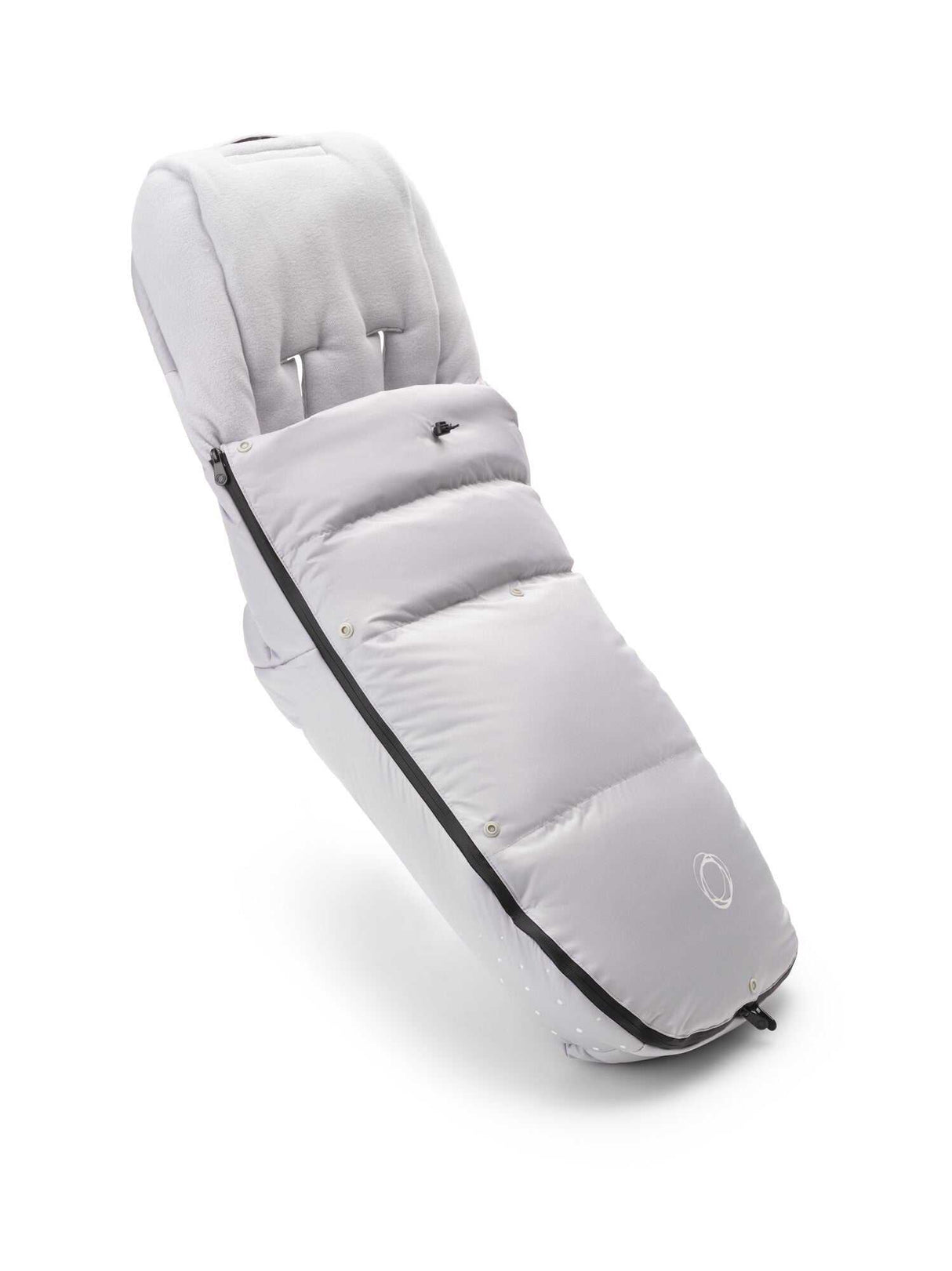 High Performance Fußsack Nebelgrau für Kinderwagen, warm, wasserfest und atmungsaktiv
