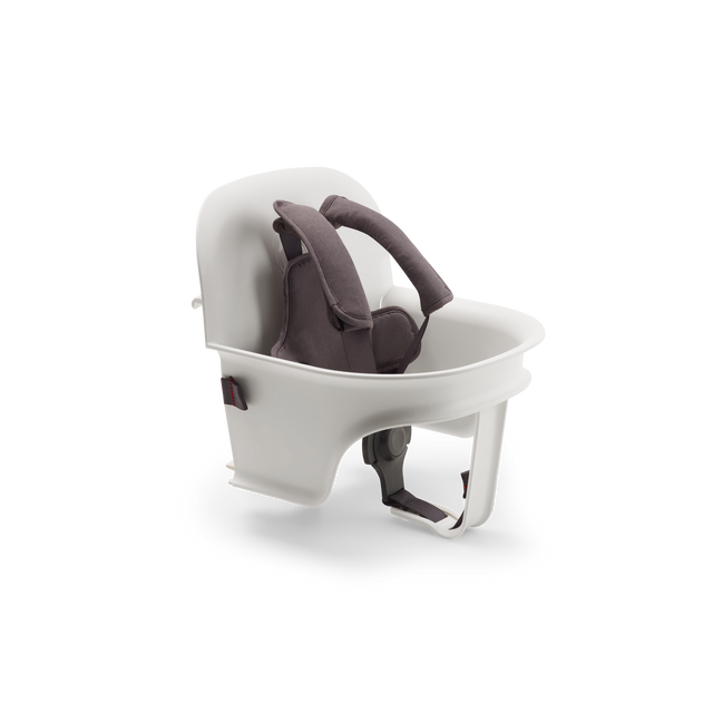 Bugaboo Giraffe Baby Set weiß mit 5-Punkt-Gurt für sicheren Hochstuhlgebrauch ab 6 Monaten