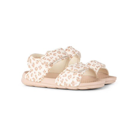 Beige Leopard Sandalen für Kinder mit flexiblem, atmungsaktivem Design und rutschfester EVA-Sohle