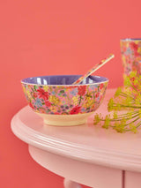 Mittlere Melaminschale/ Swedish Flower Pink