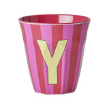 Buchstabenbecher Y 250ml Melaminbecher mit alphabetischem Print und individuellem Initialen-Design