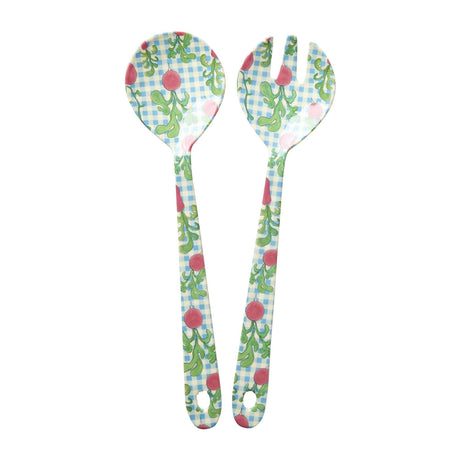 Melamin Salatbesteck mit buntem Ravishing Radish Print aus langlebigem Melamin für Alltag, Partys und Picknick