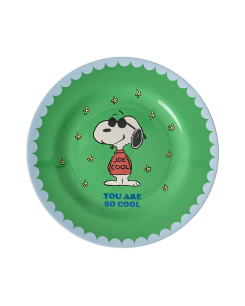 Beilagenteller/ Snoopy Grün
