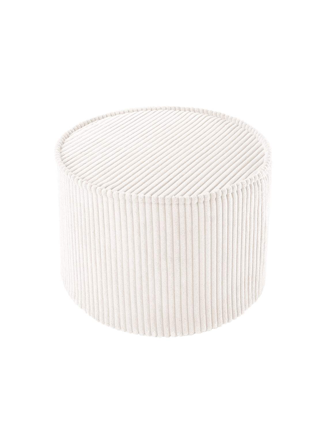 Pouffe Marshmallow mit nachhaltigem Cordbezug aus recyceltem PET, weicher Sitzhocker für Kinder und Erwachsene, waschbarer Bezug, Bubblegum Kollektion