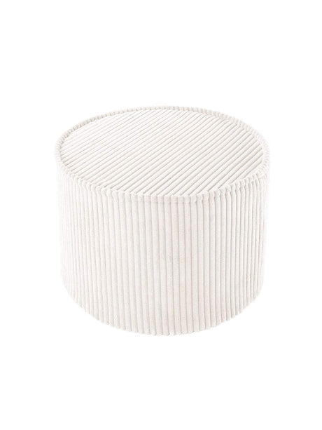 Pouffe Marshmallow mit nachhaltigem Cordbezug aus recyceltem PET, weicher Sitzhocker für Kinder und Erwachsene, waschbarer Bezug, Bubblegum Kollektion