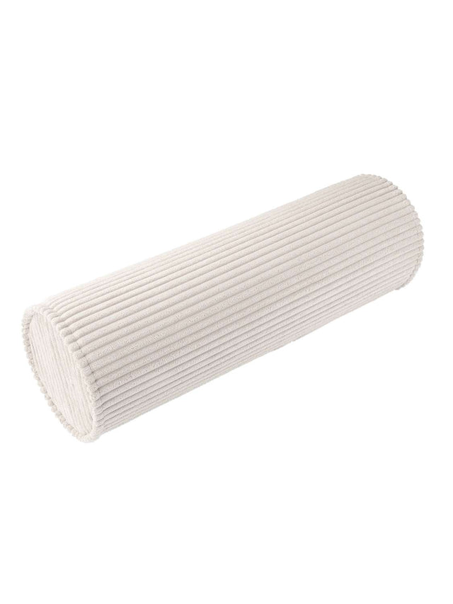 Kissenrolle mit Cordbezug in Creme aus recyceltem Material, nachhaltig und kindgerecht