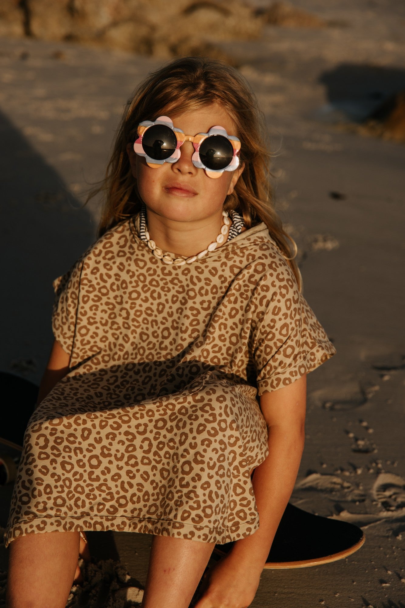 UV- Poncho Leopard Brown 3-5 Jahre