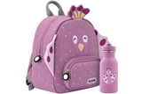 Schulset - Rucksack klein & Trinkflasche 350ml - Mrs. Peacock