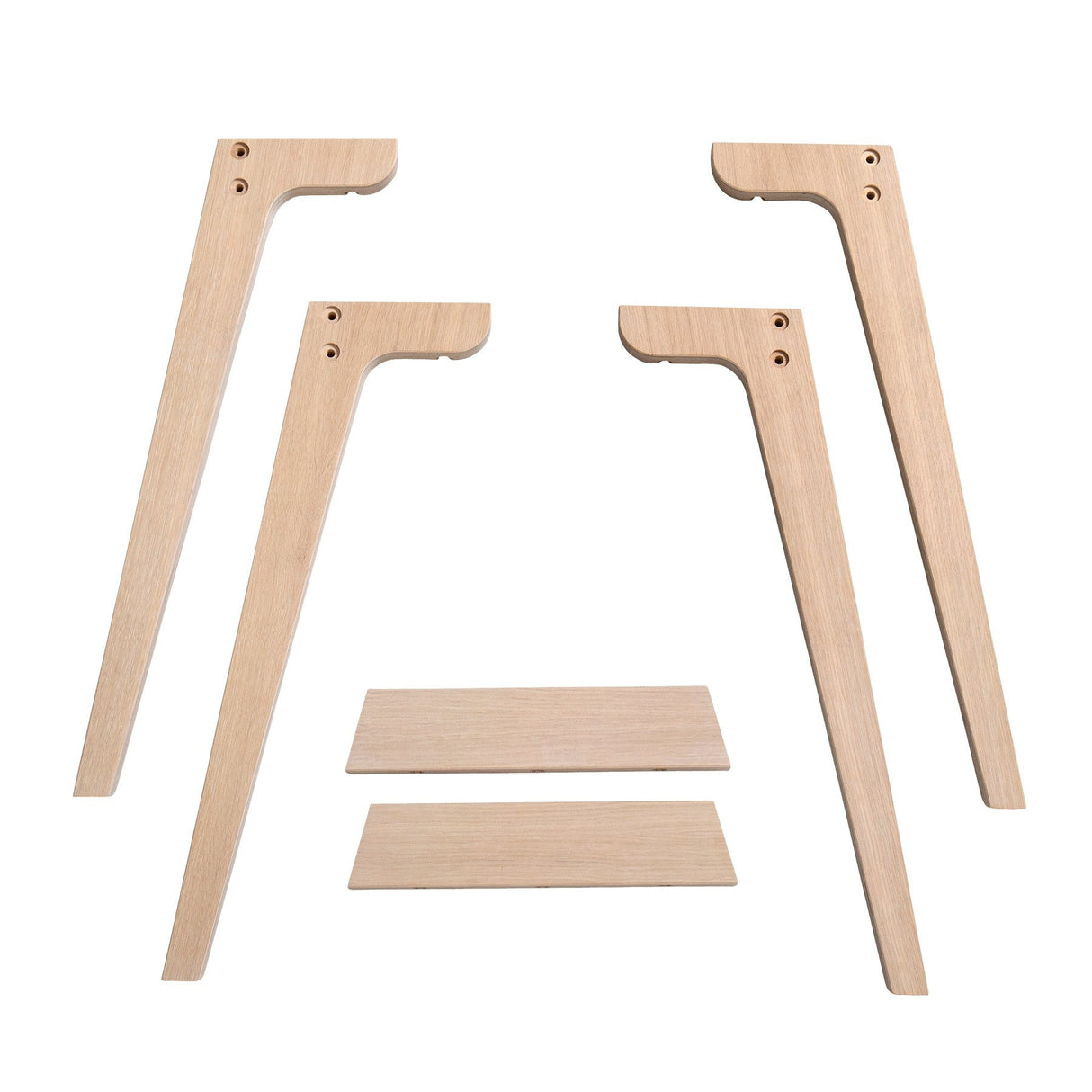 Wood Extra Tischbeinset aus FSC Birkenholz und Eichenholz für Schreibtischumbau 66 cm hoch