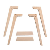 Wood Extra Tischbeinset aus FSC Birkenholz und Eichenholz für Schreibtischumbau 66 cm hoch