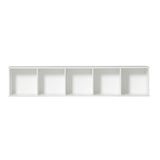 Wood Regal 5x1 kleines nordisches Kastenregal von Oliver Furniture in Eiche mit Ledergriffen