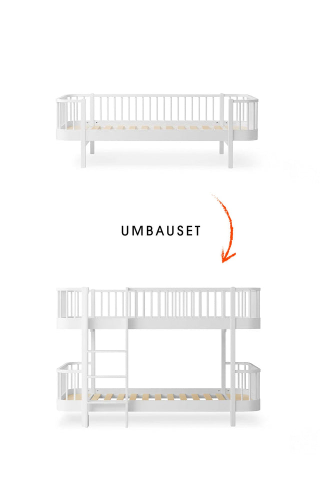 Umbau-Set für weißes Bettsofa zum halbhohen Etagenbett von Oliver Furniture