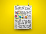 Giant Coloring  Poster/ Abc
