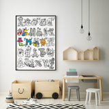 Giant Coloring  Poster/ Abc