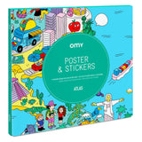 Giant Poster & Sticker Atlas für Kinder zur spielerischen Weltentdeckung mit 150 abziehbaren Stickern und großer Weltkarte.