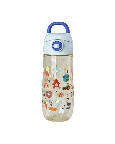 Trinkflasche ABC Print/ Blau 550 ml