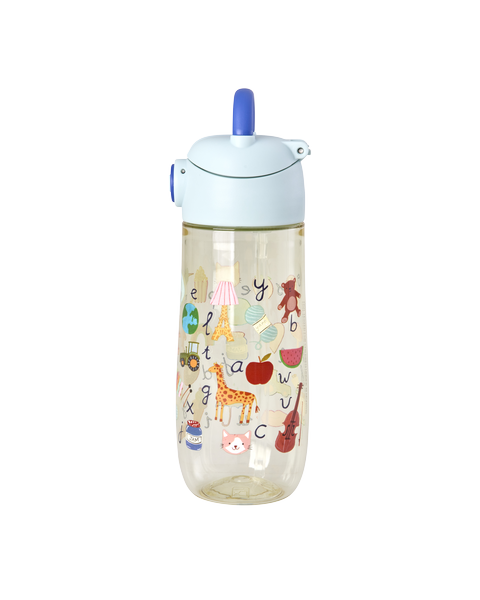 Trinkflasche ABC Print/ Blau 550 ml