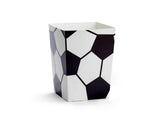 Popcorndosen Ball Fußball Popcornbecher Partydeko 6 Stück 7x7x12,5 cm