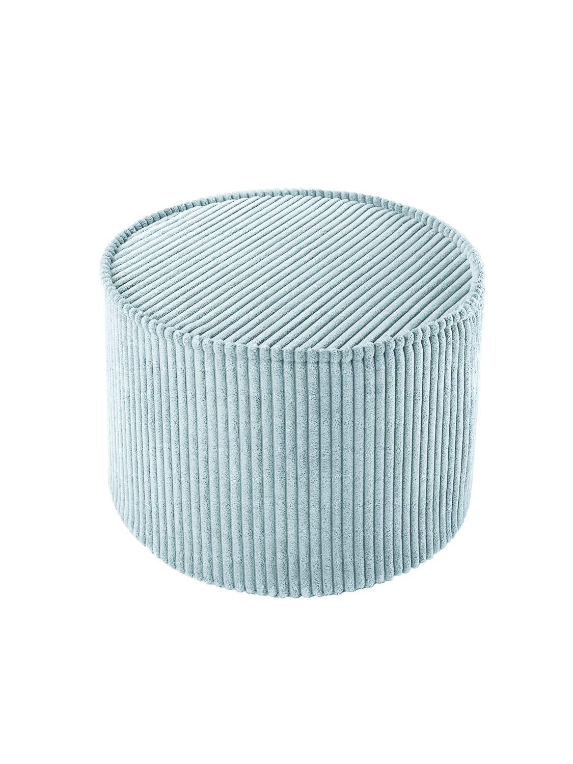 Pouffe Peppermint Green with soft corduroy cover, eco-friendly and versatile seating from Wigiwama