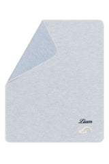 Babydecke Regenbogen/ blau