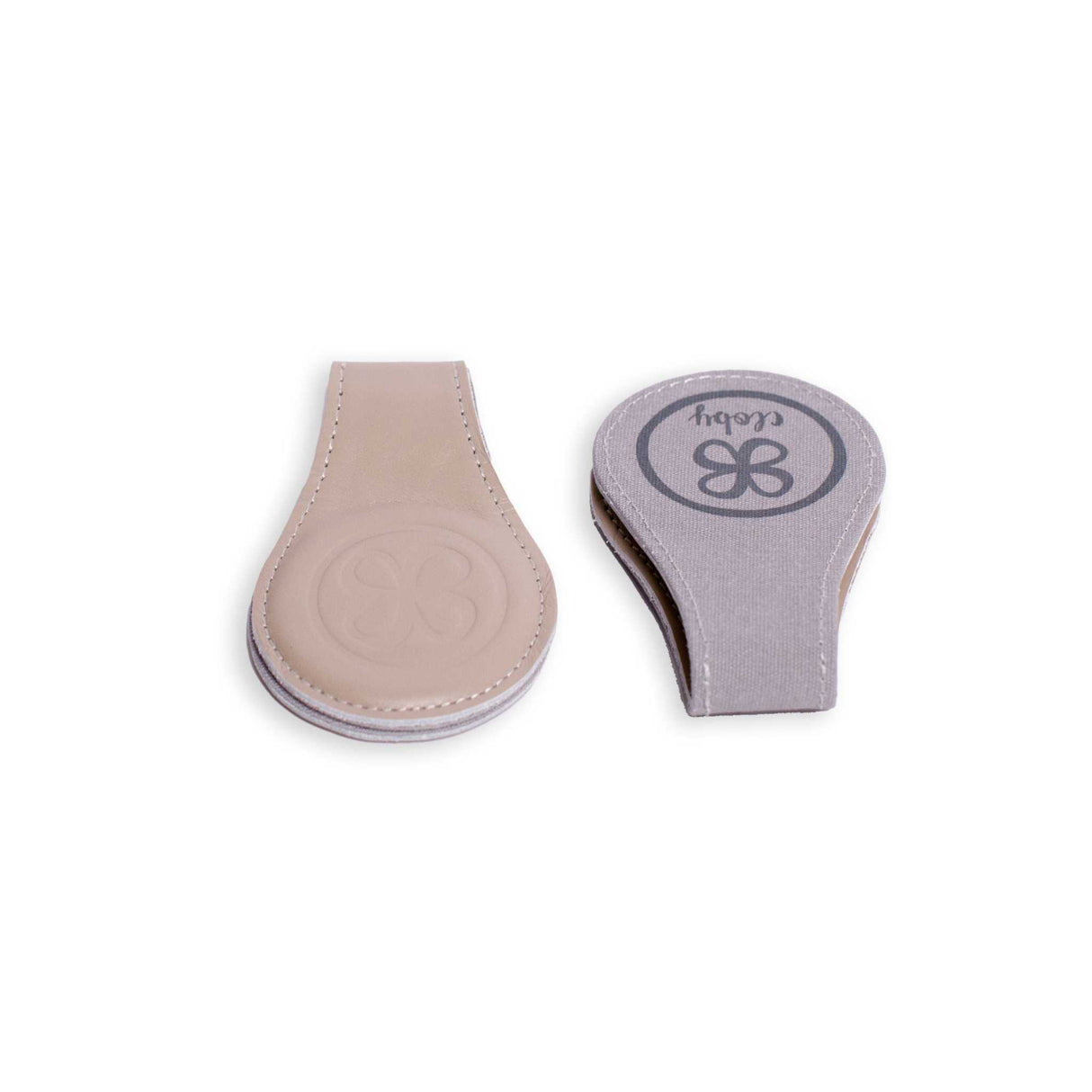 Swaddleclips aus Leder Beige/Grey