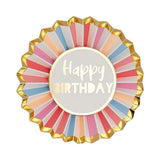 Alles Gute zum Geburtstag Geburtstagsabzeichen in Blau, Pink und Rosegold, 12 cm Durchmesser, wiederverwendbar für alle Altersgruppen